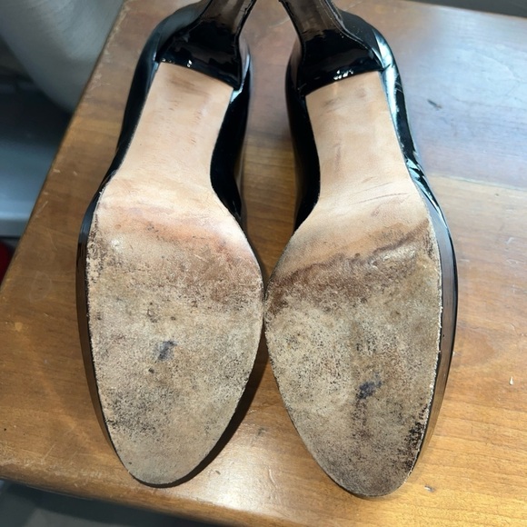 Stuart Weitzman Shoes Women 9M Stilts Platform Black Patent Leather High Heels - Picture 9 of 12